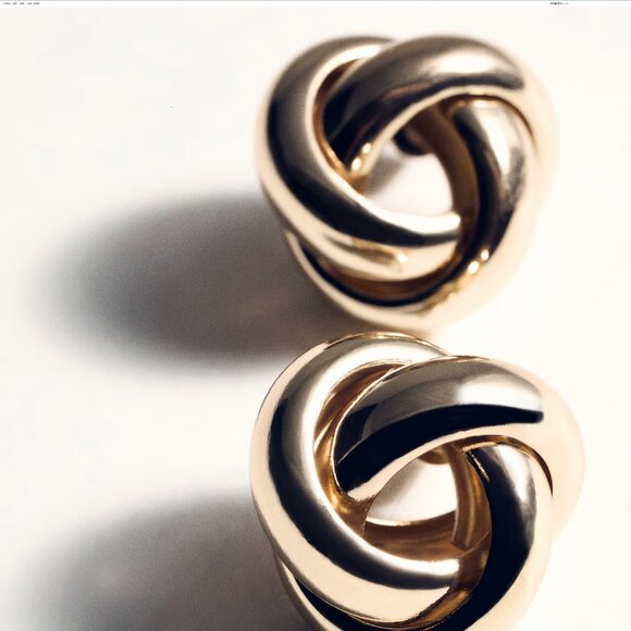 Mango | Intertwined hoop earrings | NWOT - Picture 3 of 5